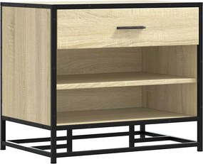 vidaXL Πάγκος παπουτσιών Δρυς sonoma 60x40x53,5 cm Επεξεργασμένο ξύλο