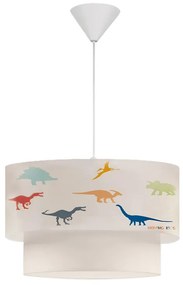 Φωτιστικό οροφής Goofy Megapap υφασμάτινο μονόφωτο με χαριτωμένα δεινοσαυράκια 30x20x70εκ.