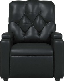 vidaXL Πολυθρόνα Μασάζ Ανακλινόμενη Μαύρη από Συνθετικό Δέρμα