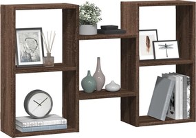 vidaXL Ραφιέρα Τοίχου Καφέ Δρυς 96x18x60 εκ. Επεξεργασμένο Ξύλο