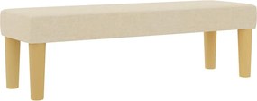 vidaXL Κρεβάτι με ελατήρια με στρώμα Κρεμ 200 x 200 cm ύφασμα