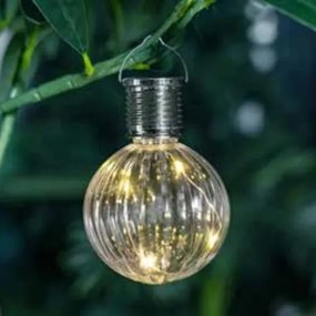 Fos Me Ηλιακό Φωτιστικό Σφαίρα LED Φ7.5cm Κρεμαστό Θερμό Λευκό 47-00087