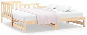 vidaXL Καναπές Κρεβάτι Συρόμενος 2x(90x200) εκ. από Μασίφ Ξύλο Πεύκου