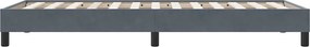 vidaXL Box Spring Κρεβάτι χωρίς στρώμα Σκούρο γκρι 90x210 cm Βελούδινο