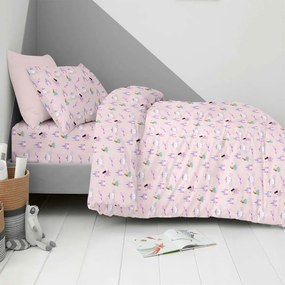 Σεντόνι Παιδικό Princess Με Μαξιλαροθήκη (Σετ 2τμχ) Pink Astron Single 175x260cm 100% Cotton Foam
