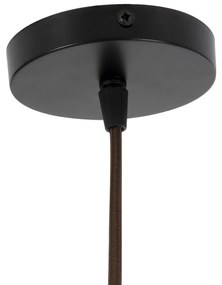 GloboStar® KENTUCKY 01896 Vintage Κρεμαστό Φωτιστικό Οροφής Μονόφωτο 1 x E27 AC220-240V IP20 - Φ40 x Υ70cm - Σκούρο Καφέ Μεταλλικό Πλέγμα - 5 Χρόνια Εγγύηση