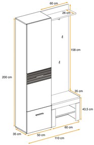 Swap XIX Σύνθεση Καφέ δρυς 280x180x40