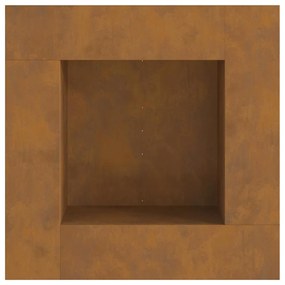 vidaXL Τζάκι Τετράγωνο 80x80x40 εκ. από Ανοξείδωτο Χάλυβα
