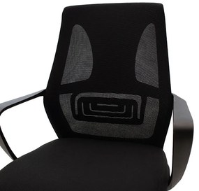 Καρέκλα γραφείου εργασίας Maestro pakoworld με ύφασμα mesh χρώμα μαύρο - Ύφασμα - 090-000007