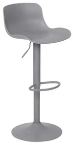 Σκαμπώ BAR MOSS Μέταλλο/PP Γκρι 44x45x58/81-79/102cm (Σετ 2 ΤΕΜ)