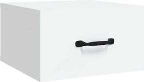vidaXL Κομοδίνο Επιτοίχιο Λευκά 35 x 35 x 20 εκ.