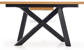 Cap Ανοιγόμενη Τραπεζαρία Μελί / Μαύρο 160-200x90x76