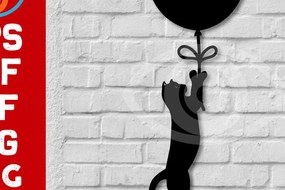 Σετ των 2 Intra απο ξύλο plywood 3mm-4mm πάχος Διακόσμηση τοίχου με μπαλόνι για γάτα Δίασταση 40x40 cm INTRAFABR-72298358