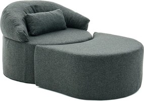 Πολυθρόνα-Κρεβάτι Ανθρακί PITTA 80x100x70