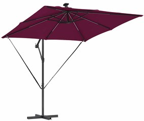 vidaXL Ομπρέλα Cantilever Banana Μπορντό 249 x 249 x 250 εκ.