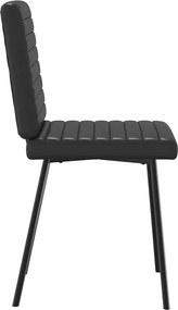 vidaXL Καρέκλες Τραπεζαρίας 2 τεμ. Μαύρες Συνθ. Δέρμα