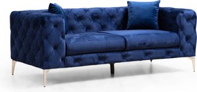 Διθέσιος Καναπές Σκούρο Μπλε COMO 90x197x73
