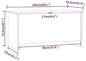 ΤΡΑΠΕΖΑΚΙ ΣΑΛΟΝΙΟΥ ΜΑΥΡΟ 102X55,5X52,5 ΕΚ. ΕΠΕΞΕΡΓΑΣΜΕΝΟ ΞΥΛΟ 809666