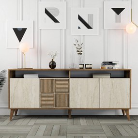 Κονσόλα Καρυδί / Τραβερτίνη GAFASAS 180x35x78