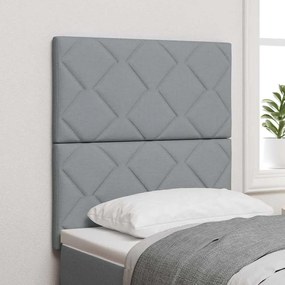 vidaXL Κεφαλάρι Argyle με κεφαλάρι Ανοιχτό γκρι 80 cm Υλικό: Ύφασμα, Ξύλο