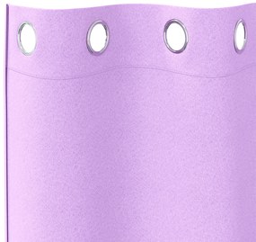 vidaXL Κουρτίνες με κουρτίνες 2 pcs Μοβ 140 x 140 cm Πολυεστέρας