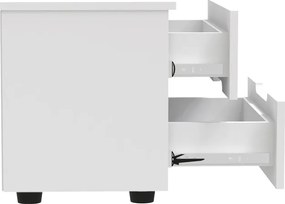 Κομοδίνο Afina pakoworld mdf σε λευκή glossy απόχρωση 50x35x41εκ