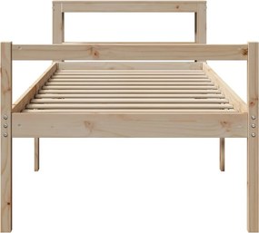 vidaXL Senior Bed Φυσικό 90 x 190 cm Solid pine wood, plywood slats
