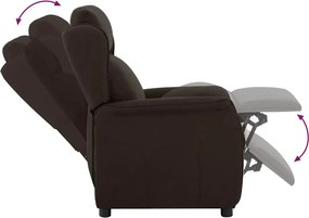 vidaXL Ανακλινόμενη πολυθρόνα Σκούρο Καφέ 66.5 x 94 x 101.5 εκ