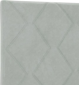 vidaXL Κεφαλάρι Ανοιχτό γκρι 180 cm Βελούδο