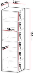 Κρεμαστή στήλη μπάνιου Gatreto plus-Leuko