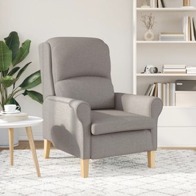 vidaXL Μοντέρνα Πολυθρόνα Taupe Ταπετσαρία από Πολυεστέρα με Ξύλινα Πόδια
