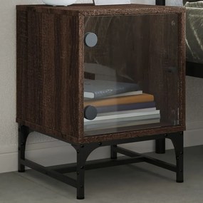 vidaXL Bedside Cabinet 2 τμχ. Brown Oak 13.8x14.6x19.7 in