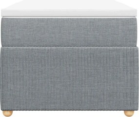 vidaXL Κρεβάτι Boxspring με Στρώμα Ανοιχτό Γκρι 80x200 εκ. Υφασμάτινο
