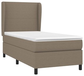 ΚΡΕΒΑΤΙ BOXSPRING ΜΕ ΣΤΡΩΜΑ TAUPE 90X190 ΕΚ.ΥΦΑΣΜΑΤΙΝΟ 3127769