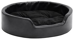 Κρεβάτι Σκύλου Μαύρο 69 x 59 x 19 εκ. Βελουτέ/Συνθετικό Δέρμα - Μαύρο
