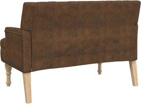 vidaXL Παγκάκι με Μαξιλάρια Καφέ 113x64,5x75,5 εκ.