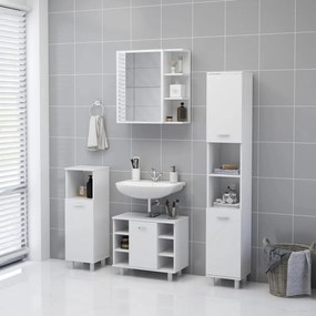 vidaXL Καθρέφτης Μπάνιου Λευκός 62,5 x 20,5 x 64 εκ. από Επεξ. Ξύλο