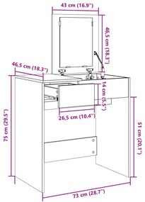 ΜΠΟΥΝΤΟΥΑΡ ΜΕ ΚΑΘΡΕΦΤΗ ΜΑΥΡΟ 73X46,5X120 ΕΚ. 848221