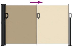 vidaXL Σκίαστρο Πλαϊνό Συρόμενο Μπεζ 120 x 500 εκ.