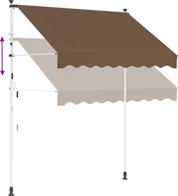 vidaXL Χειροκίνητη Ανακλινόμενη Σκίαση Taupe 250 cm