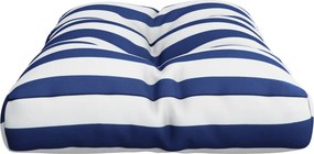 vidaXL Μαξιλάρι Παλέτας Μπλε &amp; Λευκό Ριγέ 80 x 40 x 12 εκ. Υφασμάτινο