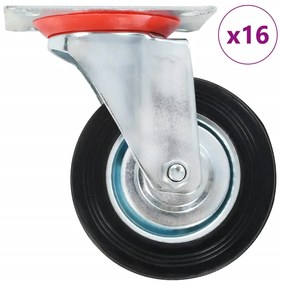 vidaXL Ρόδες Περιστρεφόμενες 16 τεμ. 100 χιλ.
