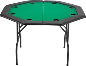 VEVOR 1220 mm Folding Poker Table Foldable 8 Player Casino Texas Holdem Table
