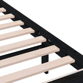 vidaXL Πλαίσια κρεβατιού Μαύρο 75 x 190 cm Solid Pine Wood