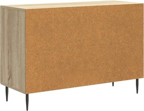vidaXL Πλαϊνό γραφείο με συρτάρι Sonoma Δρυς 89 x 34,5 x 60 εκ.