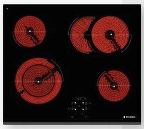 Pyramis PHC61410FMB Κεραμική Εστία Αφής Χωρίς Πλαίσιο 60cm