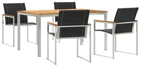 vidaXL Σέτ φαγητού για κήπο 5 pcs Σταθερό Ξύλο Ακακίας