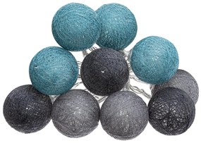 Διακοσμητική Γιρλάντα Μπαταρίας Με 10 LED Φωτάκια A-S Multi Blue/Grey 116415O