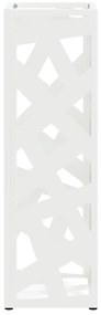 vidaXL Σχέδιο &amp; βάση αποθήκευσης Λευκό 15,5 x 15,5 x 49 εκ Μέταλλο
