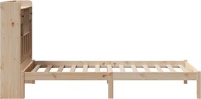 vidaXL Κρεβάτι Βιβλιοθήκη Χωρίς Στρώμα 75x190 εκ Μασίφ Ξύλο Πεύκο